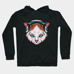 Cute Cat - The music Addict Hoodie